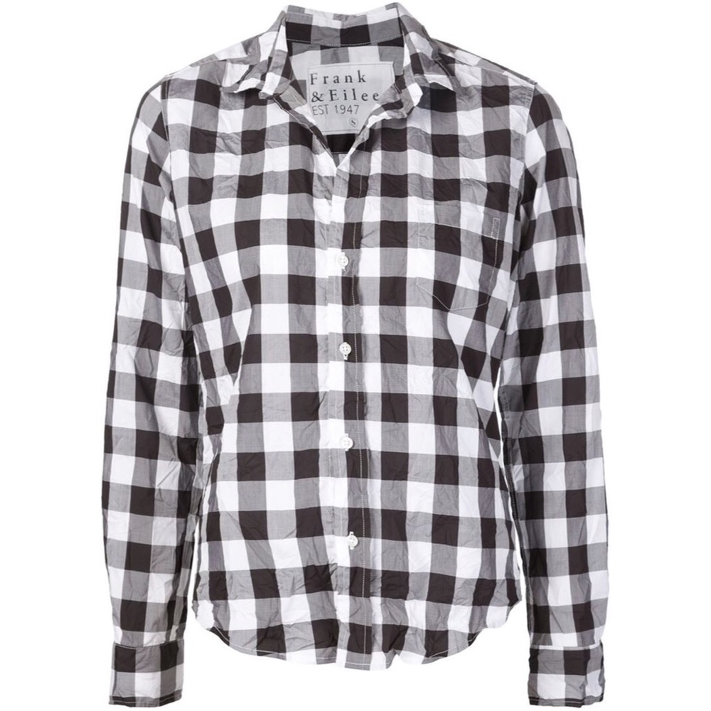 Frank & Eileen black and white plaid button down